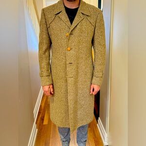 Connemara tweed overcoat men L